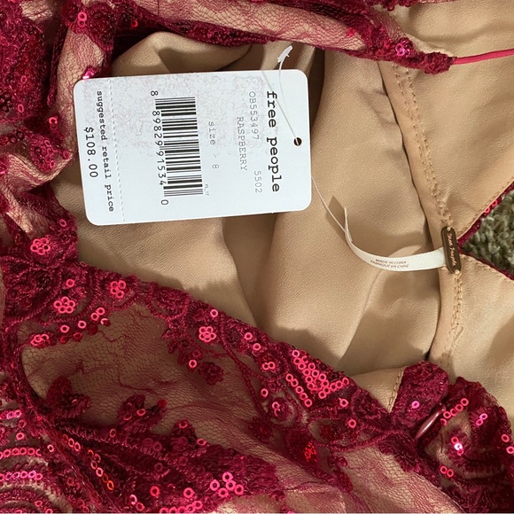 Free People Night Shimmers Mini Dress (8) NWT - Picture 6 of 9